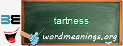 WordMeaning blackboard for tartness